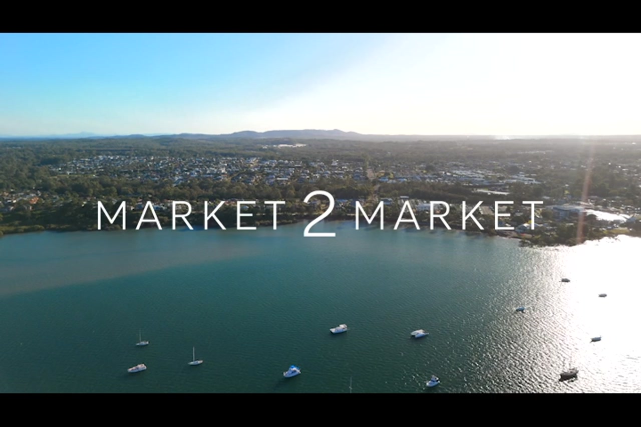 Aerial View over Boats on Moreton Bay, Redland City
