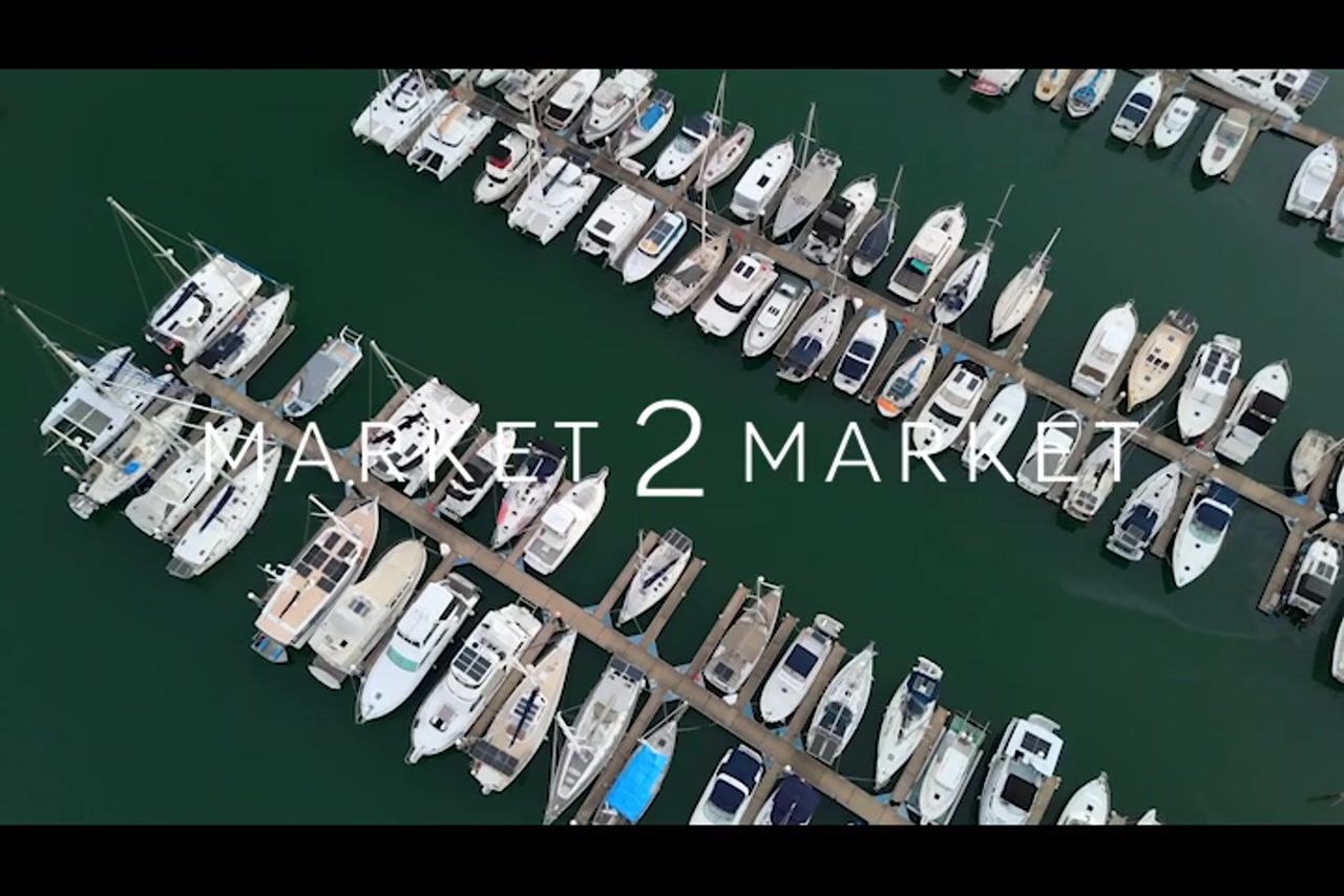 Aerial View Over Yachts in Manly Marina, Brisbane