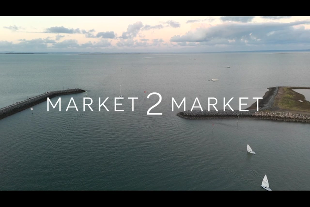 Aerial View Over Manly Marina, Brisbane