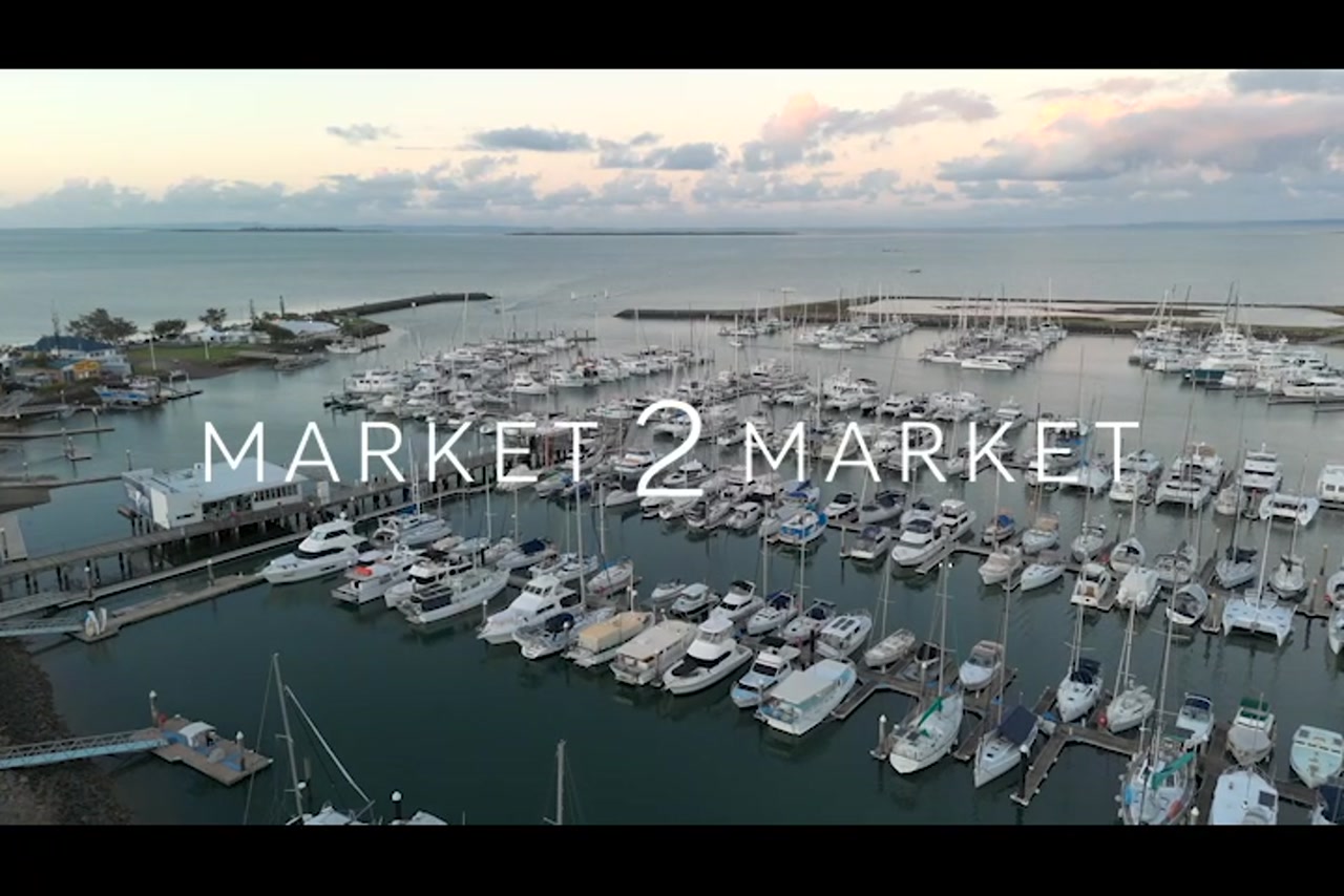Aerial View Over Manly Marina, Brisbane
