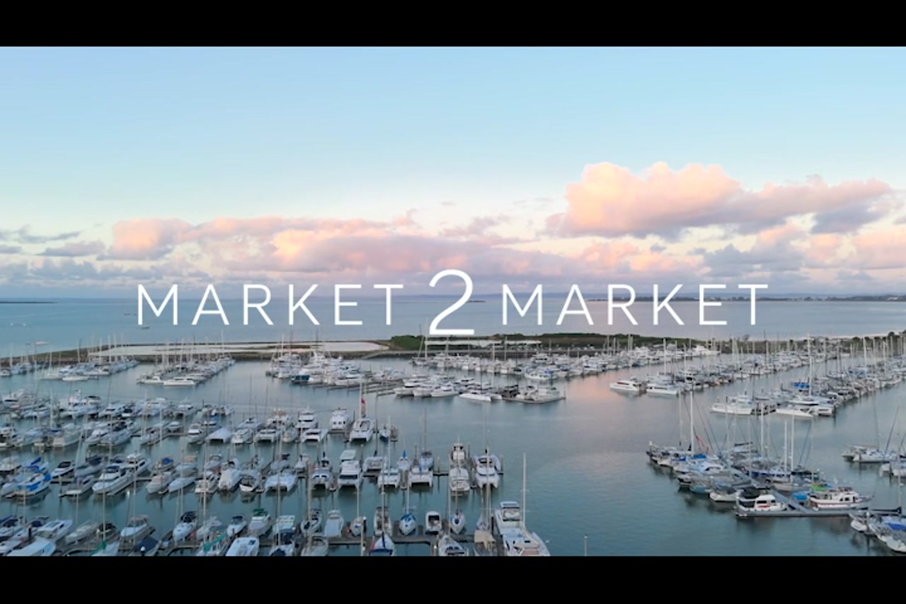 Aerial View Over Manly Marina, Brisbane