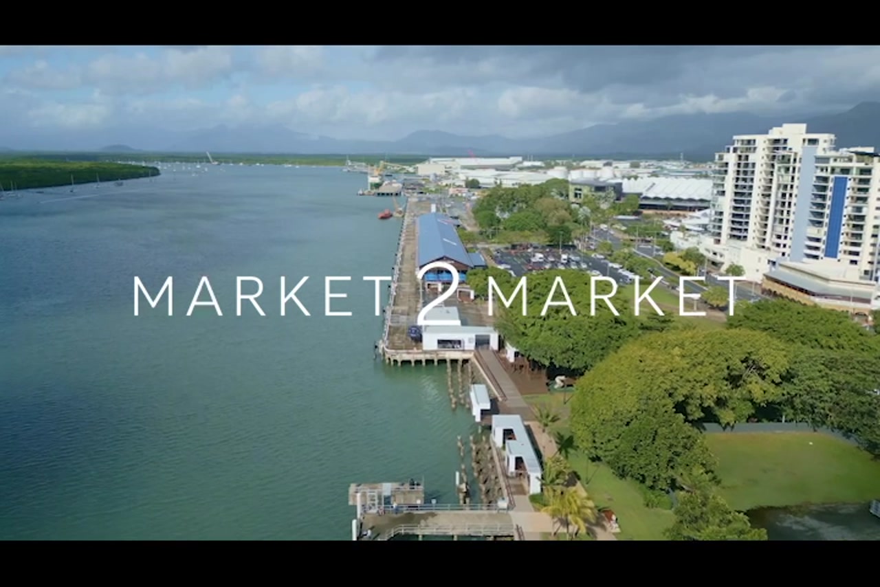 Aerial View Over Cairns CBD and Chinaman Creek