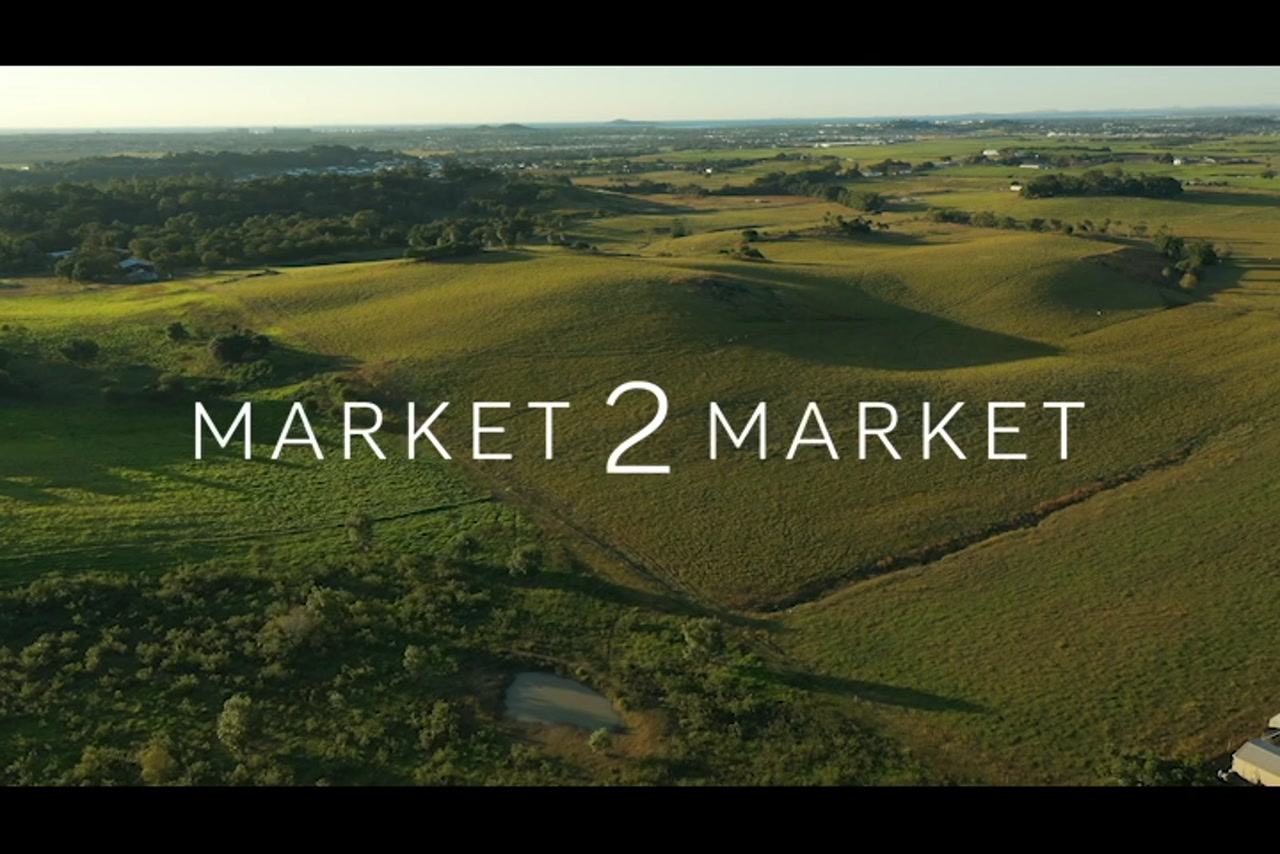 Aerial Footage over rural, agricultural area in Mackay