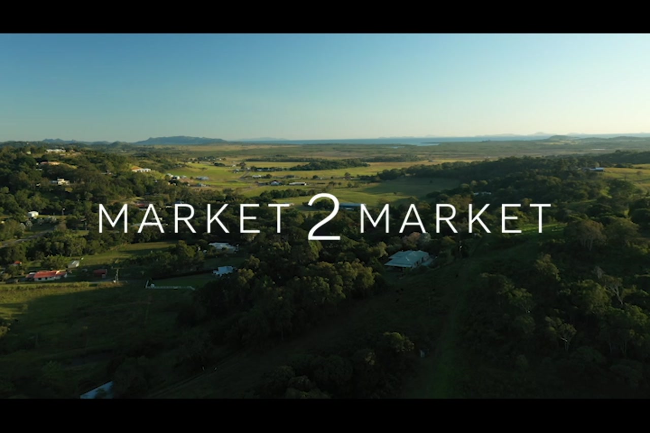 Aerial footage over rural, residential in Mackay