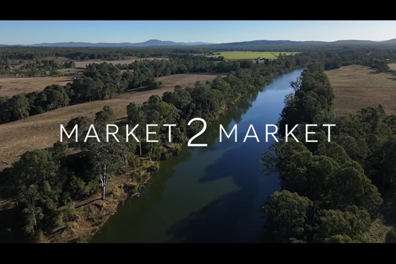 Aerial footage over Mary River in Tiaro
