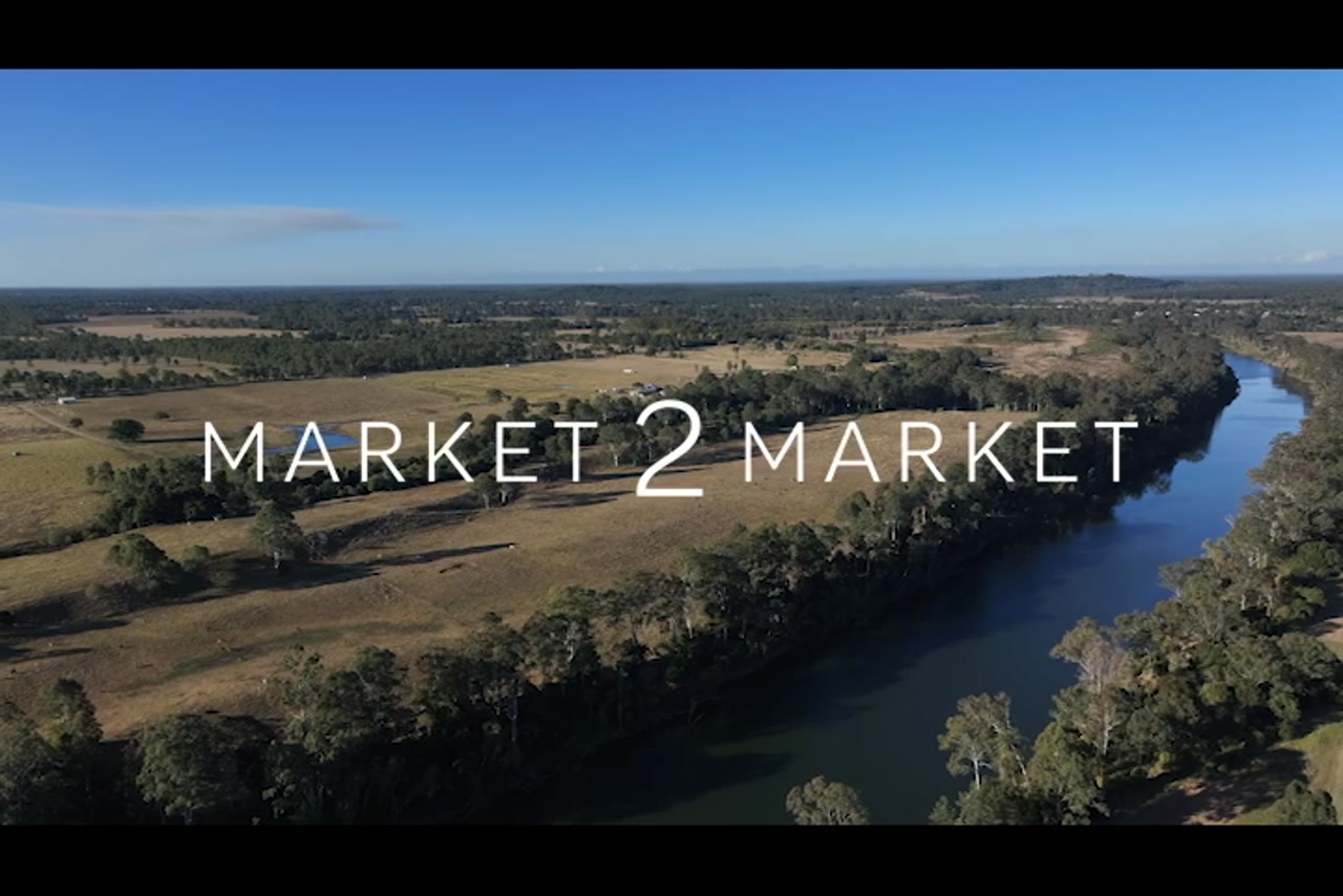 Aerial footage over Mary River and Agricultural Fields in the Wide Bay Region