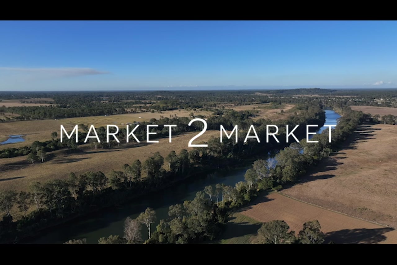 Aerial footage over Mary River and Agricultural Fields in the Wide Bay Region