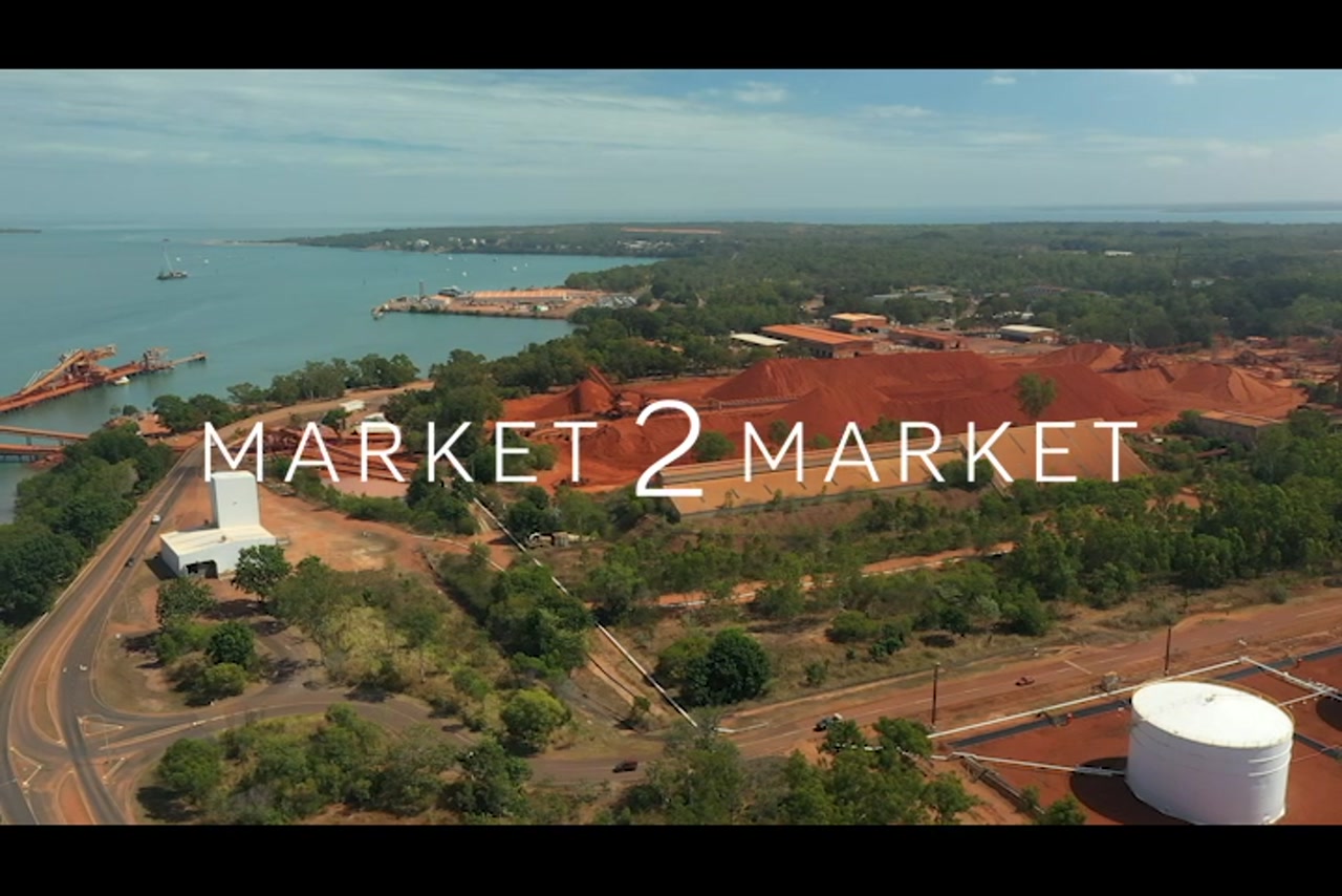Aerial footage over Weipa Port, Western Cape York Region – 0300