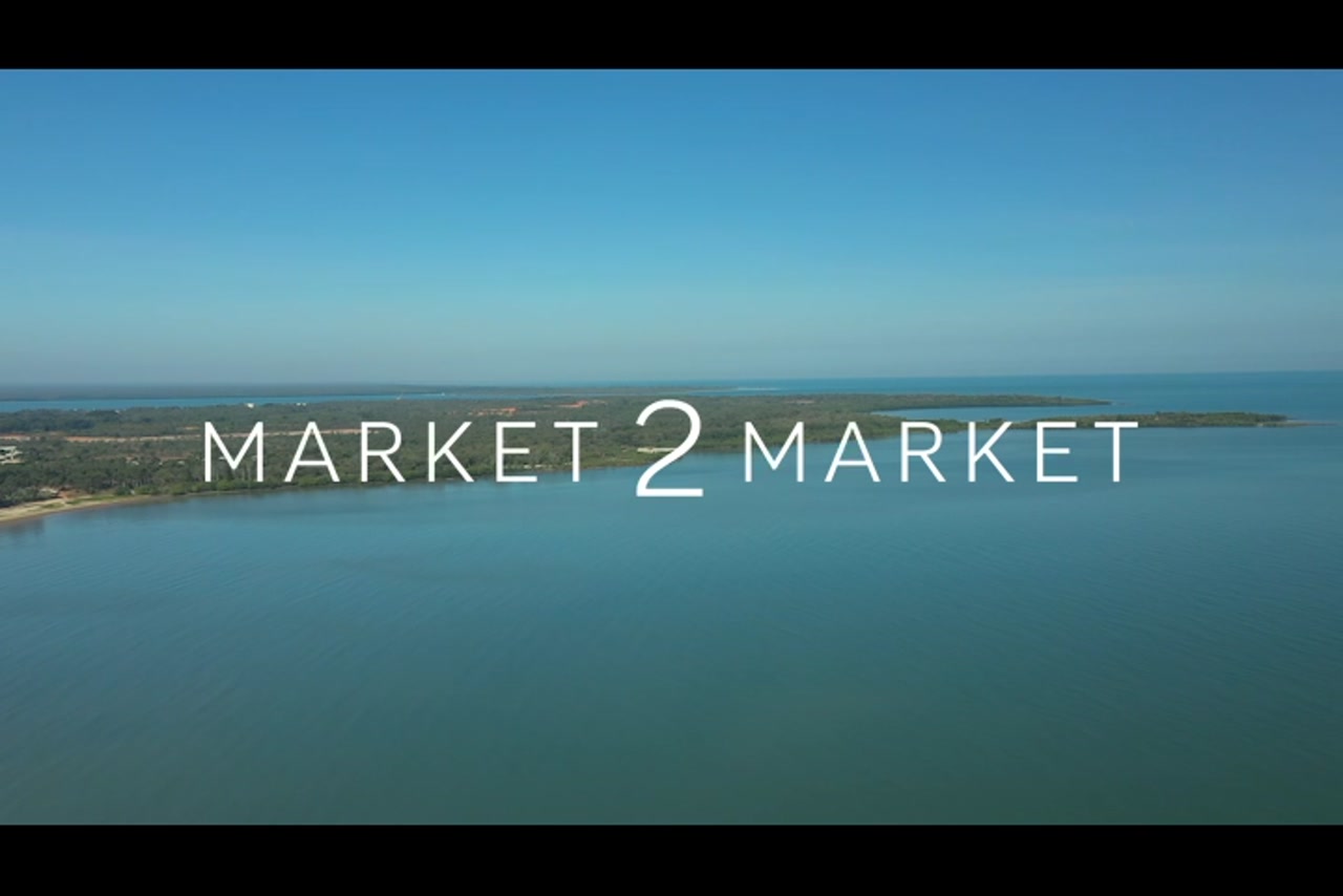 Aerial footage over coastline of Weipa around, Western Cape York – 0315- 0315
