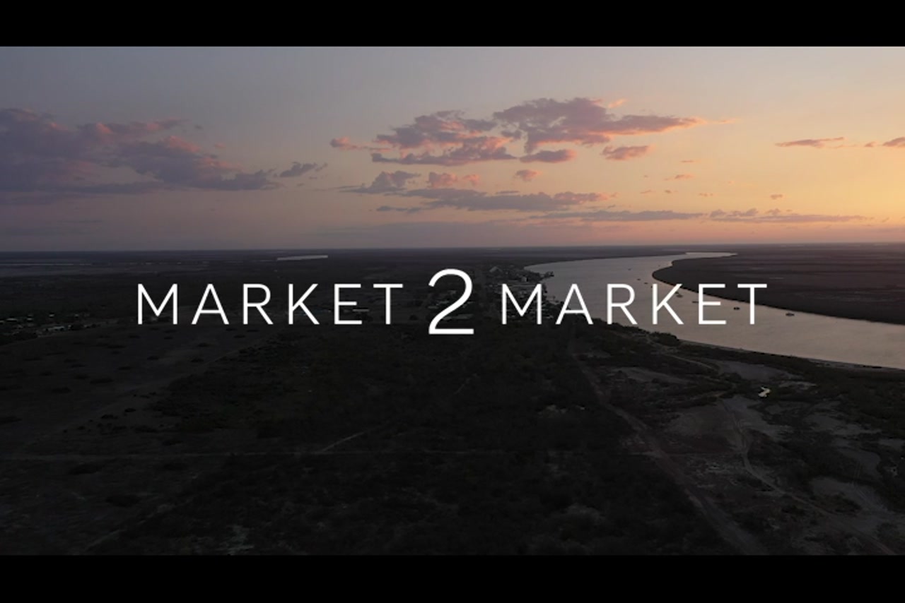 Aerial Footage of river at dusk in Western Cape York region – 0421