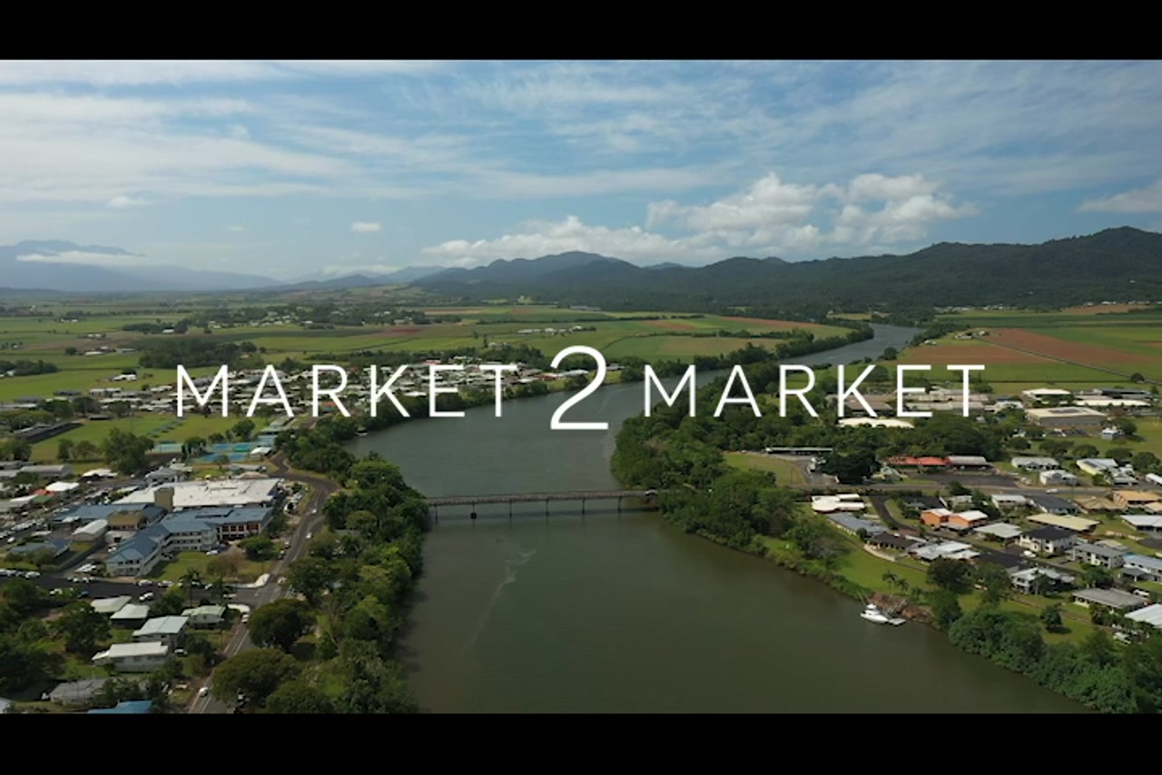 Aerial Footage over the Johnstone River in Innisfail, Far North Queensland