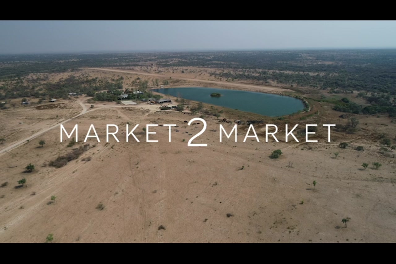Aerial footage over rural property with a dam, North Queenslands