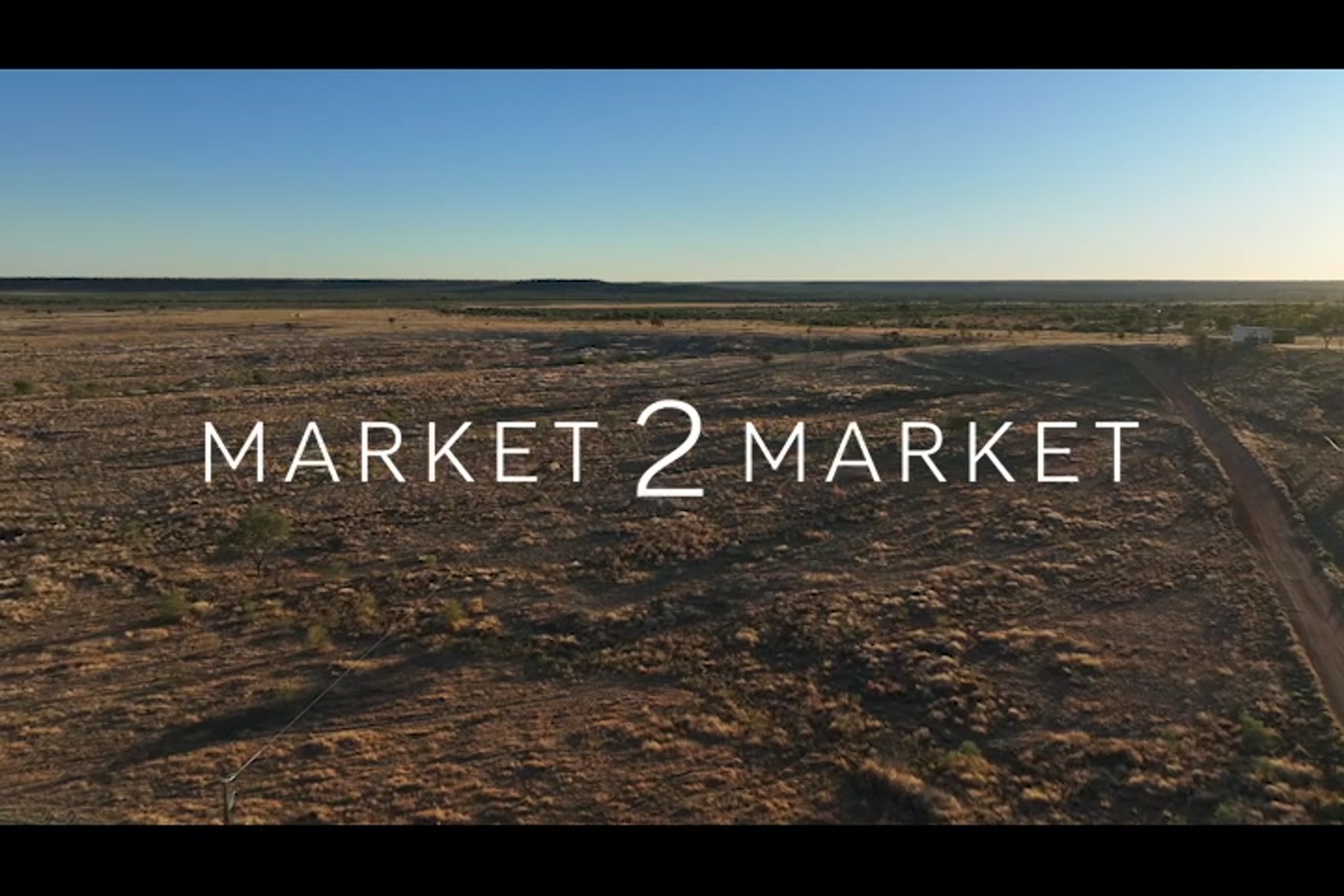 Aerial footage over arid outback landscape