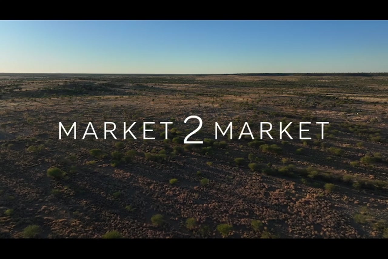 Aerial footage over arid outback landscape