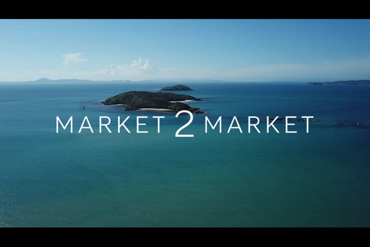 Aerial footage over islands in the Keppel region