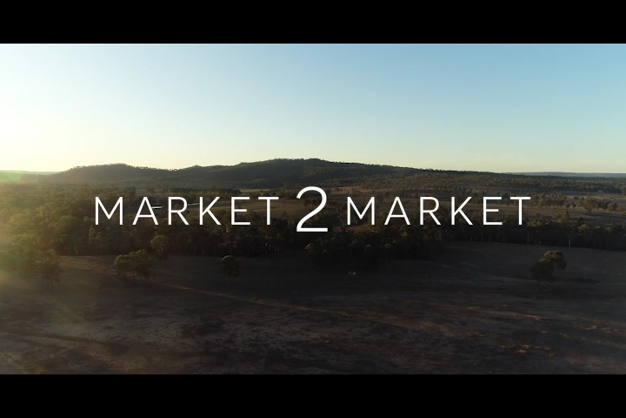 Aerial footage over outback landscape at dusk