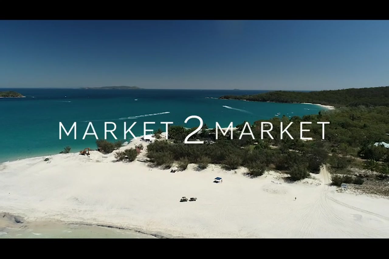 Aerial footage over Fisherman’s Bay, Great Keppel Island