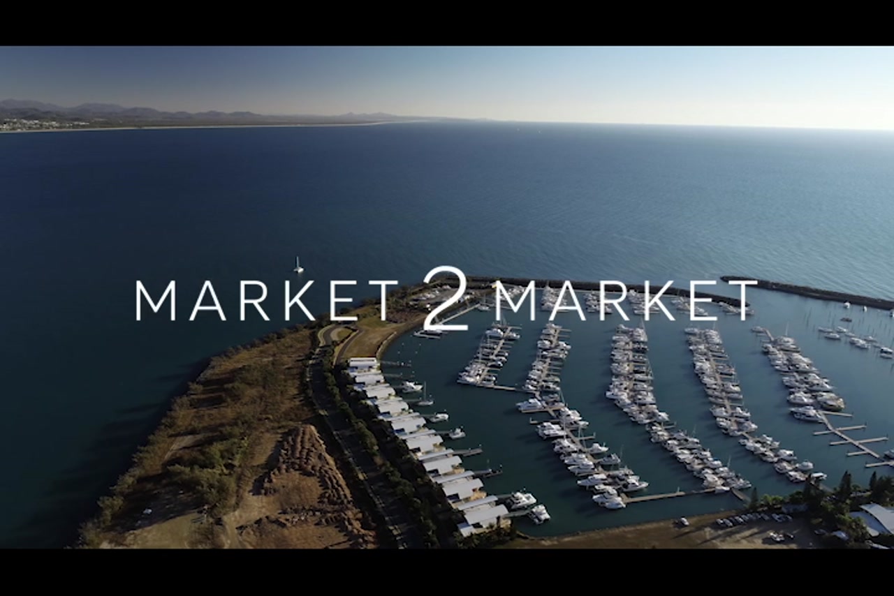 Aerial footage of Yeppoon Marina