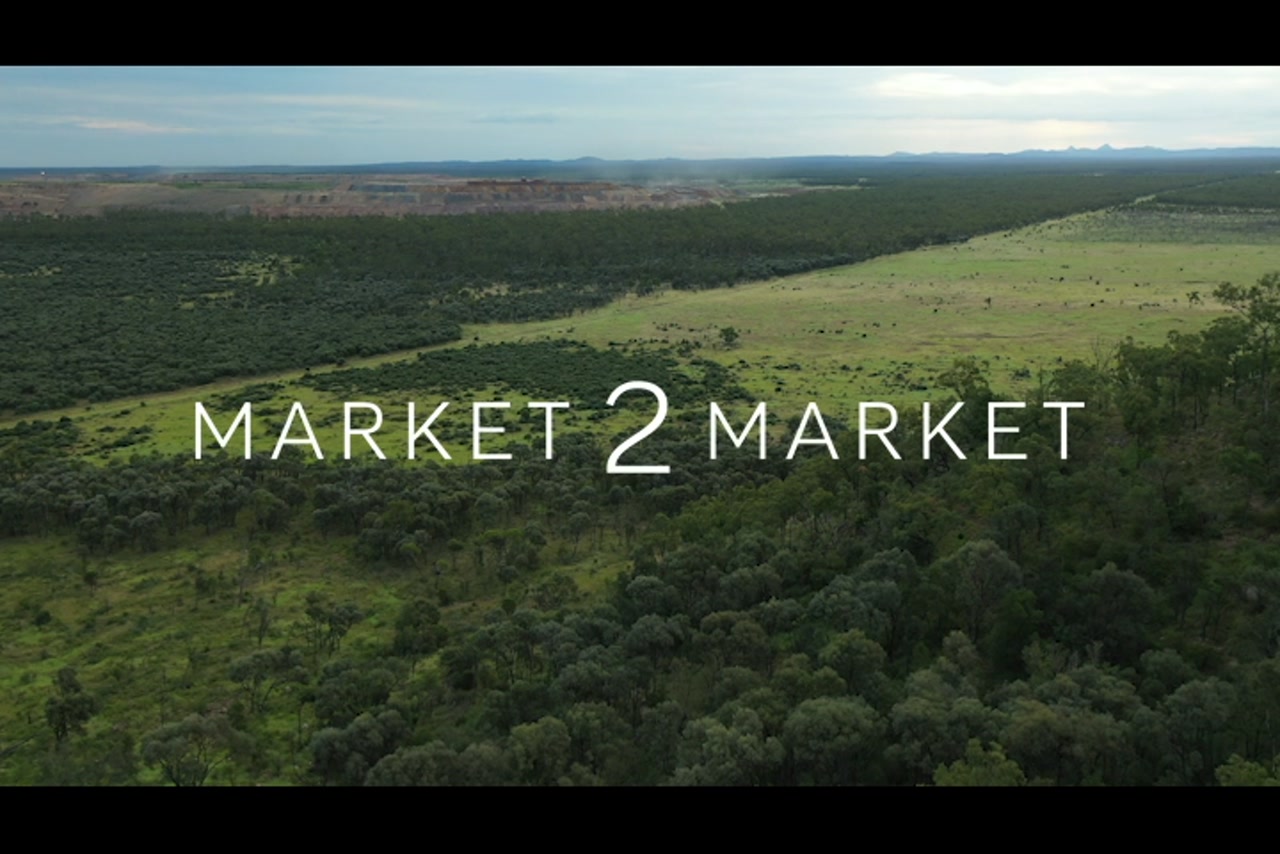 Aerial footage over lush, green, landscape