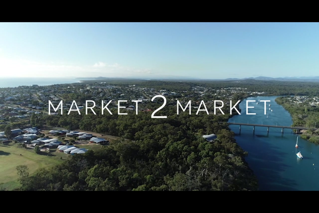 Aerial footage over Tannum Sands / Boyne Island