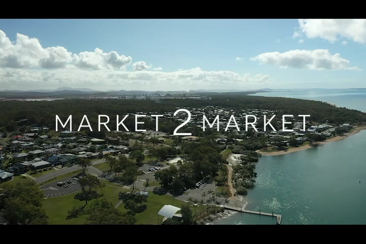 Aerial footage over Tannum Sands and Boyne Island