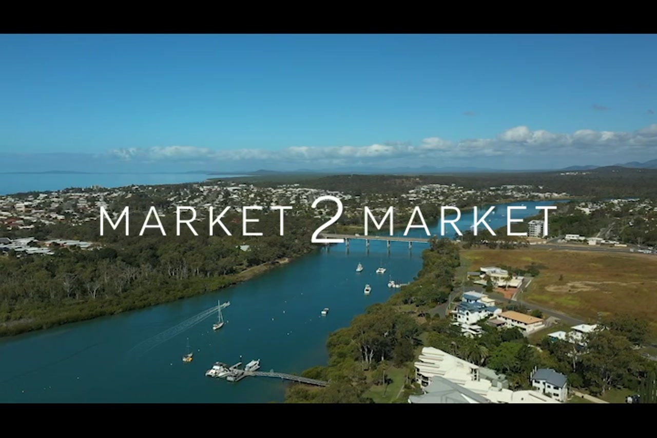 Aerial footage over Tannum Sands and Boyne Island