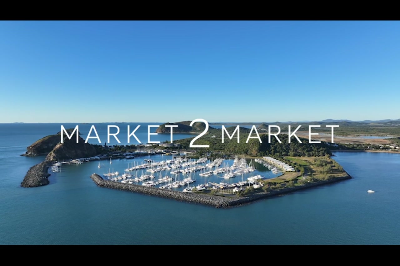 Aerial footage over Yeppoon Marina