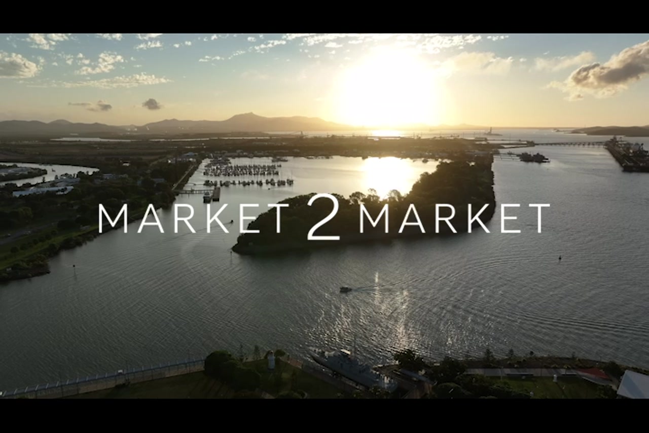 Aerial footage over Gladstone Marina