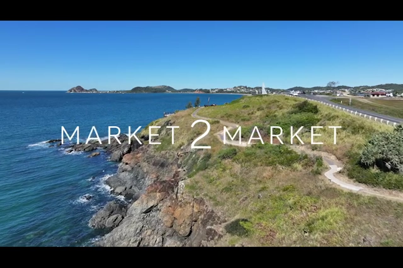 Aerial footage over Wreck Point Lookout, Yeppoon