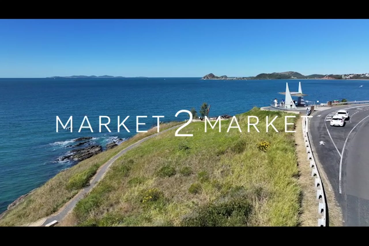 Aerial footage over Wreck Point Lookout, Yeppoon