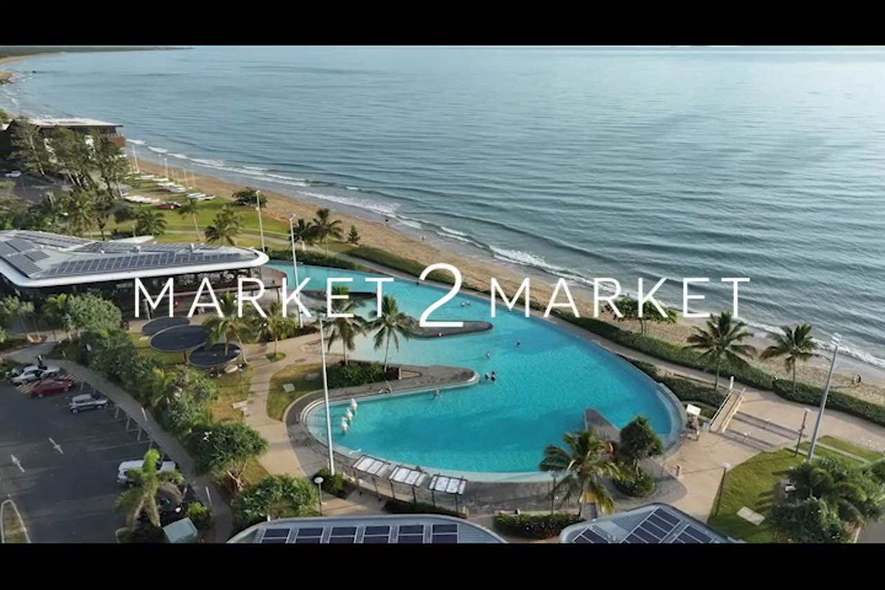 Aerial footage over Yeppoon Lagoon and Yeppoon coastline