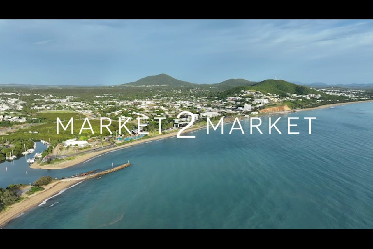 Aerial footage over Yeppoon Lagoon and Yeppoon coastline