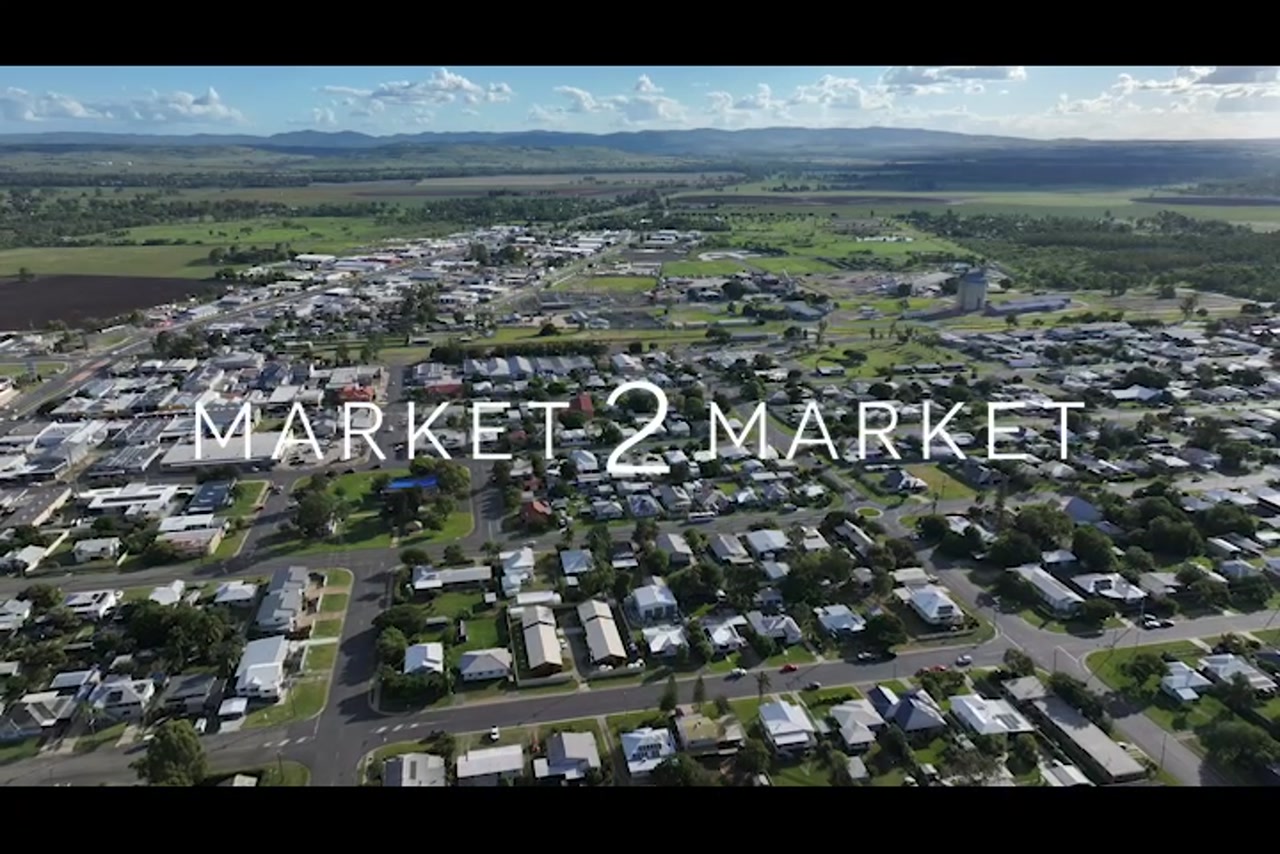 Aerial footage over residential suburb in the Rockhampton area