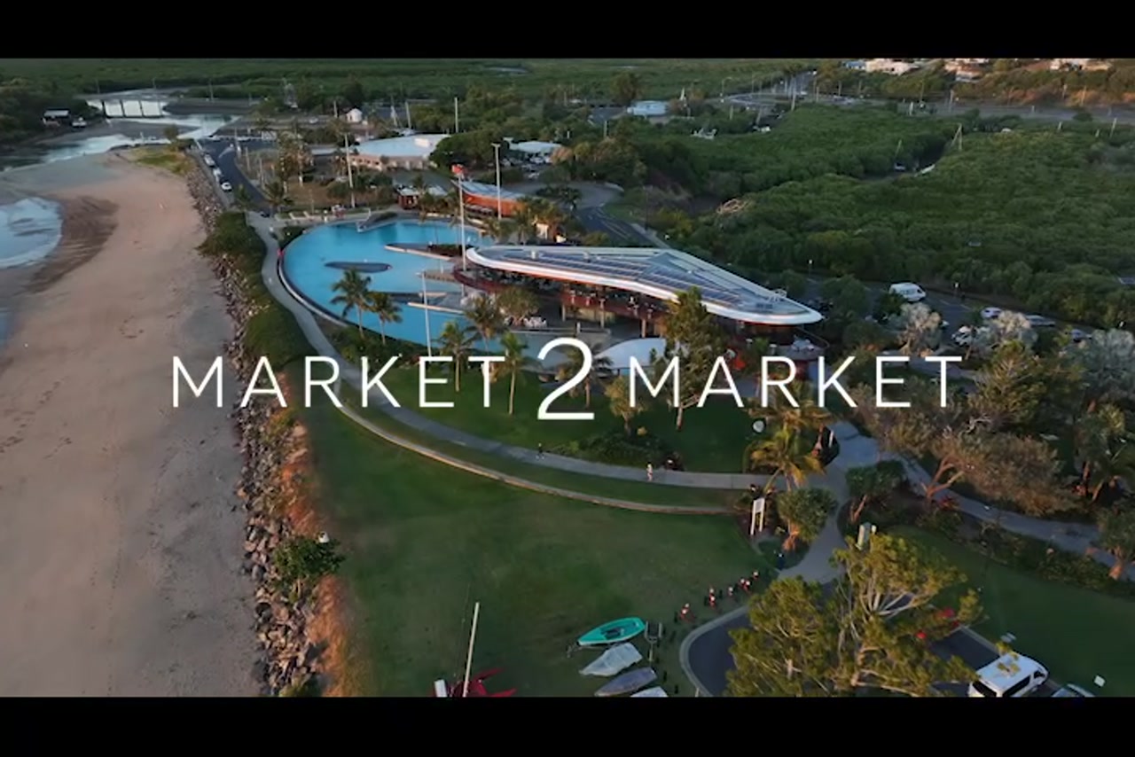 Aerial footage over Yeppoon Lagoon