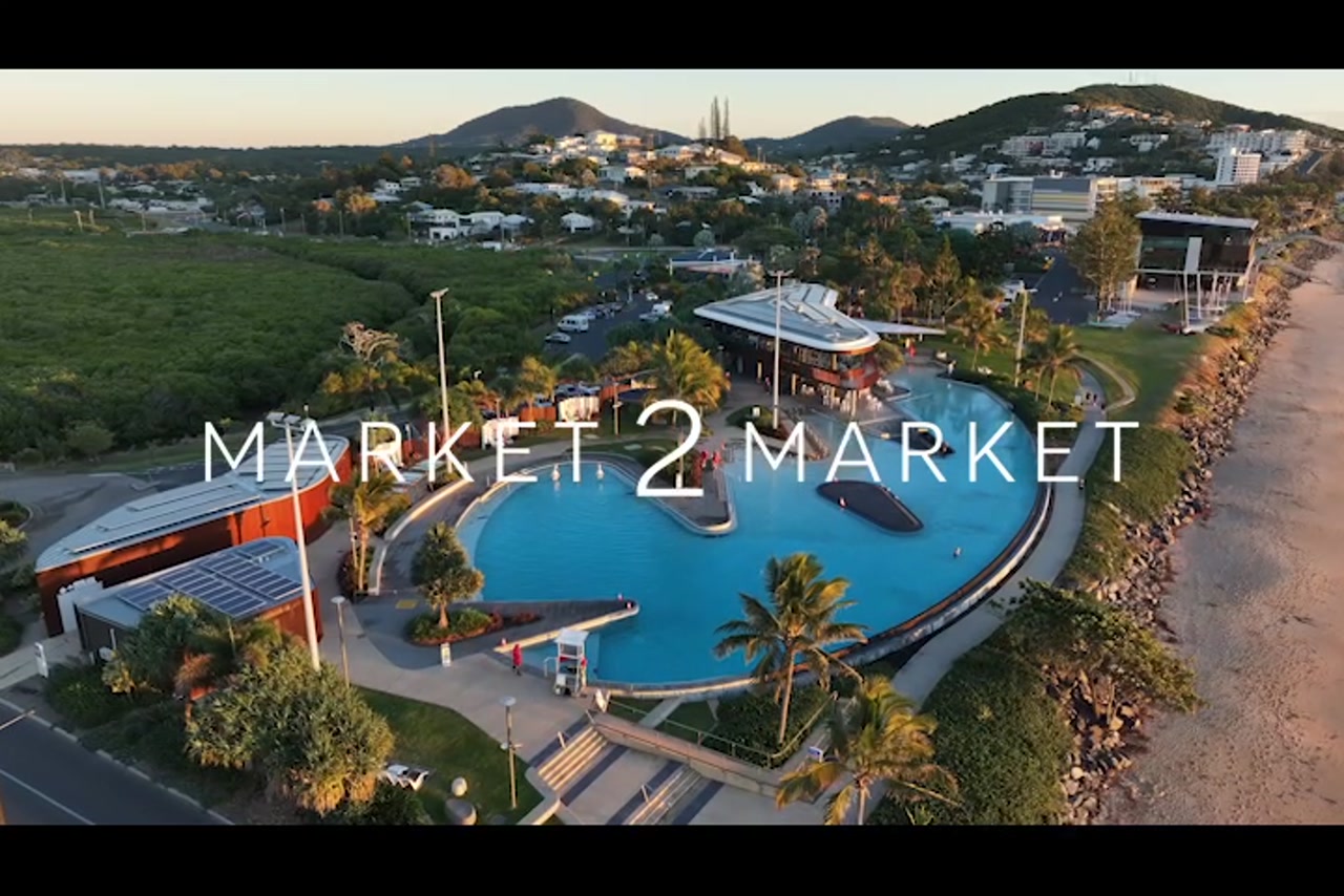 Aerial footage over Yeppoon Lagoon